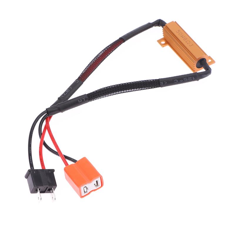 1Pc Car Load Resistor Error Canceller Led Decoder Canbus Free Wiring Canceller Decoder Light 50W H4 H7 H8/H11 9005/9006