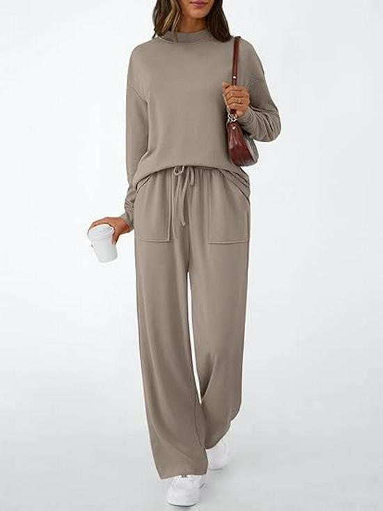 2025 Autumn/Winter Women's Casual Fashion Set with Pockets and Drawstring