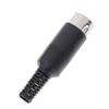 5pcs/lot DIN Male Plug Cable Connector 5 Pin with Plastic Handle Black Color Wholesale