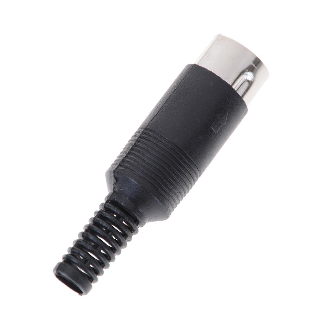 5pcs/lot DIN Male Plug Cable Connector 5 Pin with Plastic Handle Black Color Wholesale