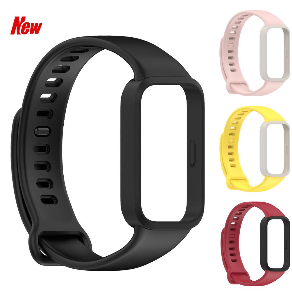 Silicone Strap+Case for Smart Band 9 Active Strap Smart Watches Accessories Bracelet for Redmi Band 3 Strap Watch Cover