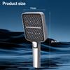 Plastic High Pressure Shower Head 3 Mode Adjustable Large Flow Handheld Shower Head Water Saving Easy Install Shower Sprayer