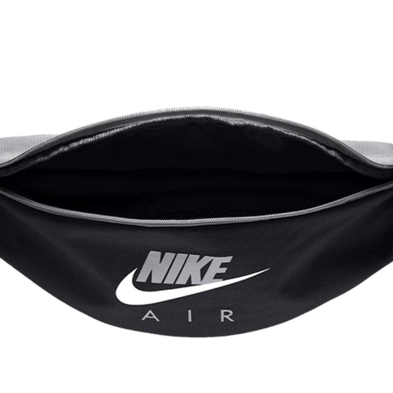 Nike Polyester Crossbody Bag, Fanny Pack Regular Unisex Black Gray Casual CW9263-010