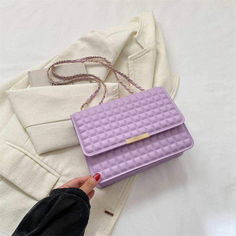 Chain bag women's autumn new small square bag fashionable and simple shoulder bag casual messenger bag women's bag
