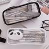 Simple Transparent Pencil Case Large Capacity Pen Bag Student Pencil Case Creative Stationery Storage Pouch School Supplies