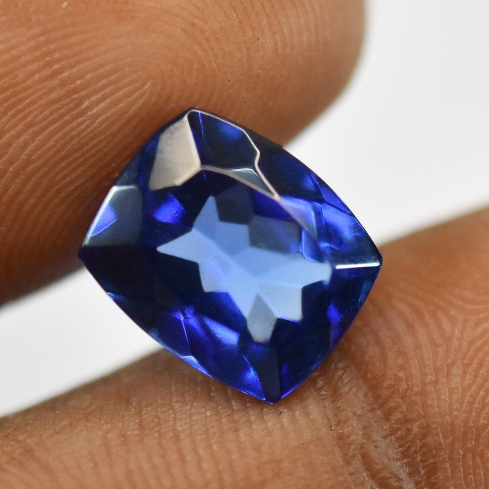 Natural Blue Sapphire Loose Gemstone 7.35 Ct Cushion Cut for Jewelry Making September Birthstone