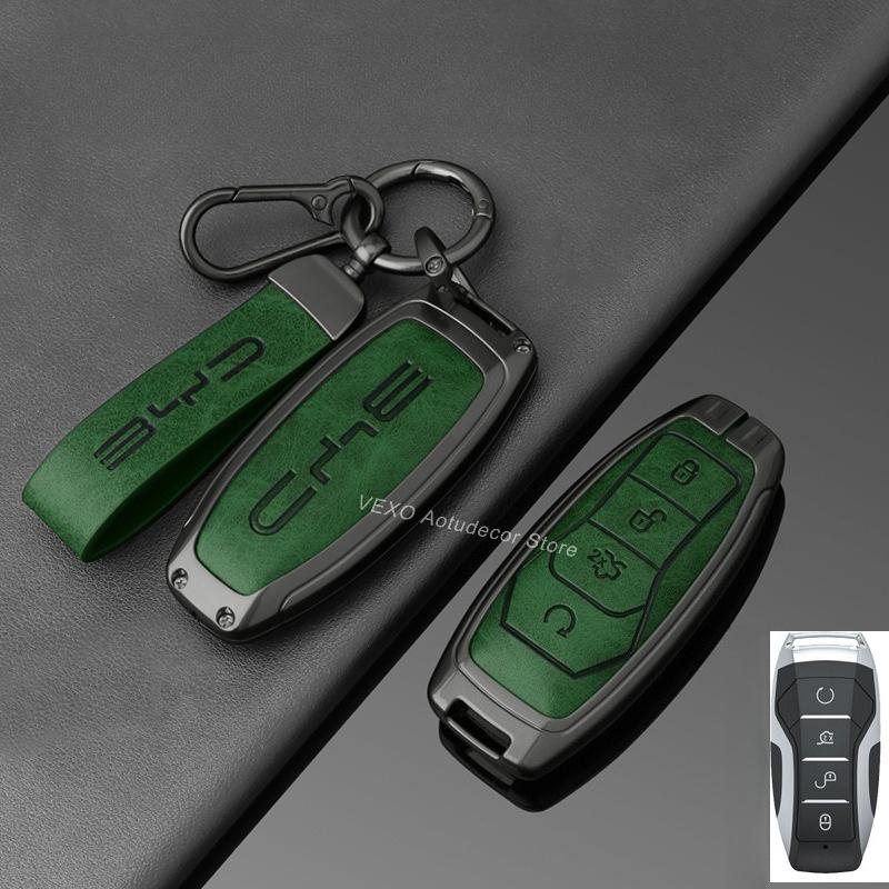For BYD Han DM-i Song Qin Plus Yuan 05 Seagull Seal Dolphin Zinc Alloy Car Key Fob Cover Full Protection Key Shell Accessories