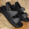 Herren Klettverschluss Sandalen Slipper Herren Sommer Plateau Keilabsatz Pantoletten Atmungsaktive Hausschuhe Bequeme PVC Schuhe Atmungsaktive Strandschuhe