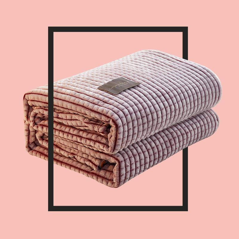 Milk Velvet Coral Fleece Blanket: Office Nap, Flannel Cover, Air Conditioning, Children's Small Blanket
