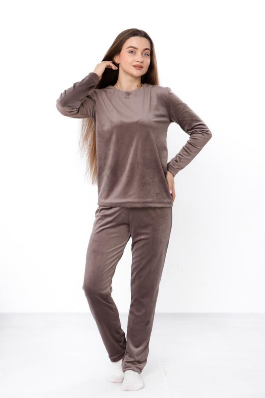 Pajama Set (women) – Velour Long Sleeve Top & Pants, Winter 8162-030 HC