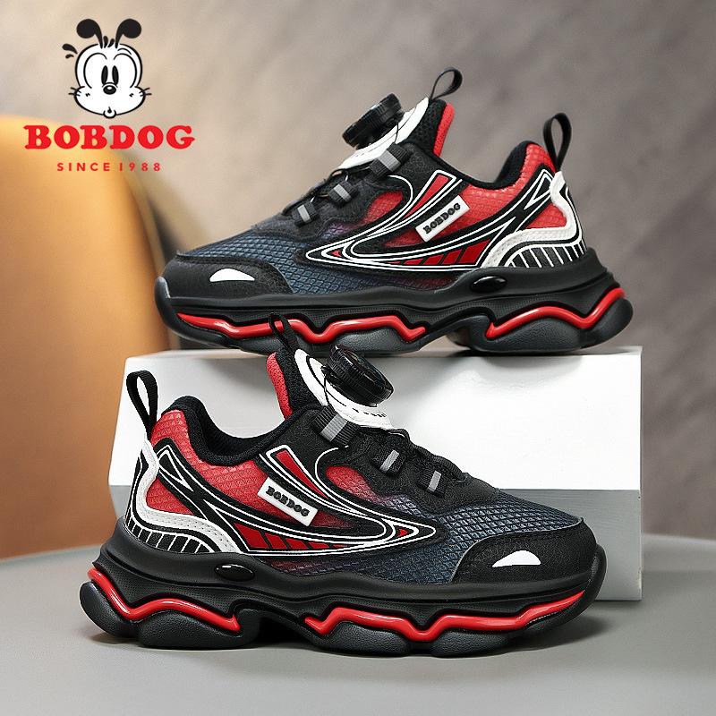 Brand children's sports shoes 2025 autumn and winter breathable sports shoes boys and girls brisk running shoes convenient button shoes