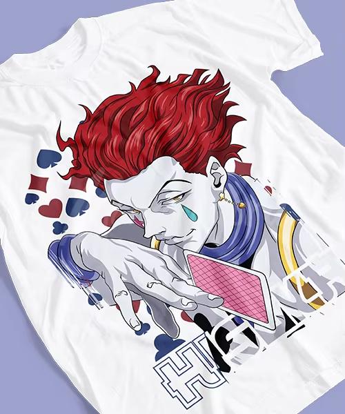 

Anime Hunter X Hunter Hisoka Morow Printed Tshirt Unisexs and Womens Tshirt Unisexs Top Sports Tshirt Unisexs Tshirt Summer Tee 4XL