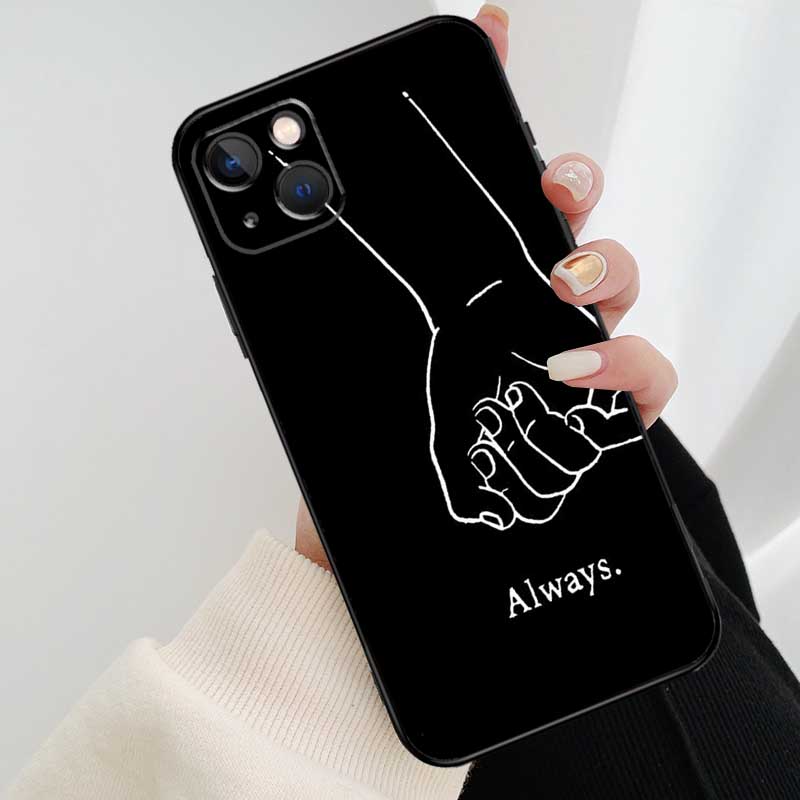BFF Best Friends Forever Black Phone Case For iPhone 17 Pro Max 16 15 14 11 12 13 Pro Max Mini 15 16 Plus 16e 17 Air Cover