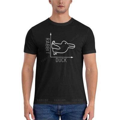 Wittgenstein Kanin Anka Illusion Klassisk herr enfärgad t-shirt herr t-shirt avslappnad stilfullt märke män bomulls t-shirt