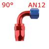 Universal AN4/AN6/AN8/AN10/AN12 Straight 0°/45°/90°/180° Degree Oil Fuel Swivel Hose End Fitting CPE Oil Hose End Adaptor Kit