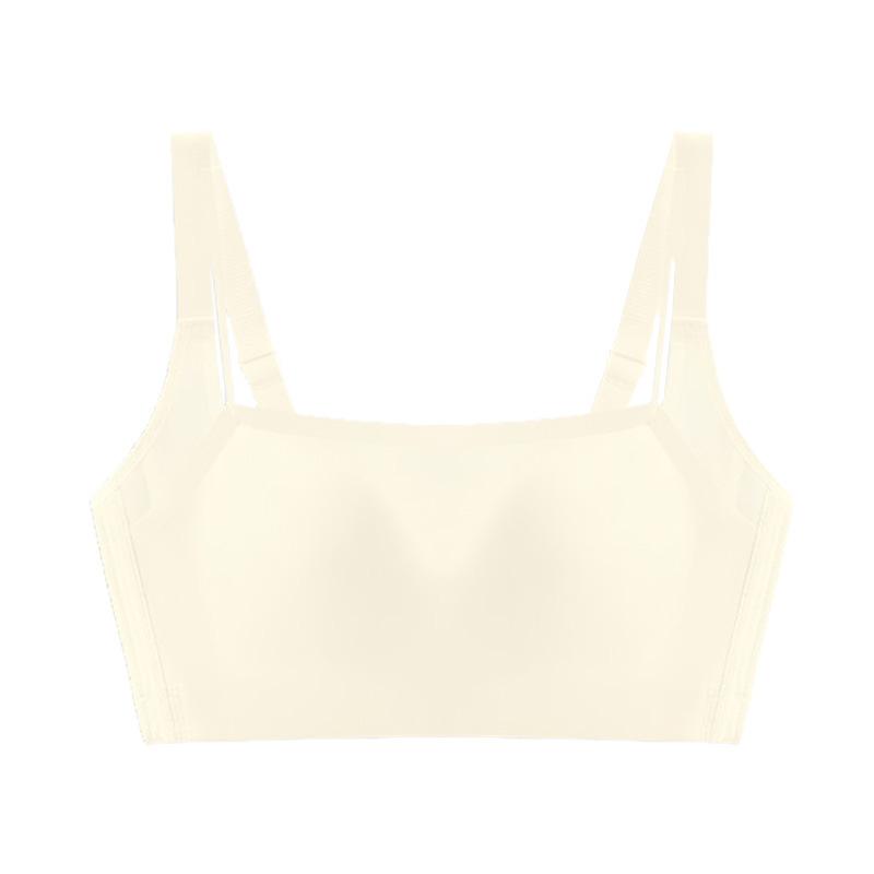Liquid Foundation Comic Chest Seamless Underwear Thin Big Chest Small Gathering Anti-light Breathable Comfortable No Steel Ring Bra