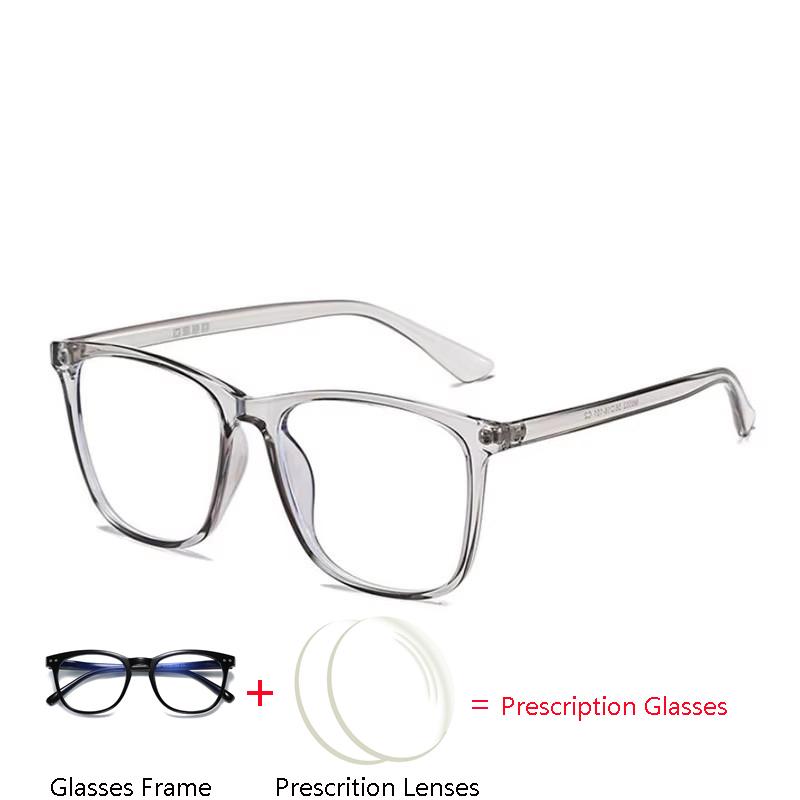 Big Frame Square Shape Prescription Eyeglasses Anti Blue Ray/Photochromic/ Myopic/Hyperopia/Progressive/Bifocal Eyeglasses Unisex Design