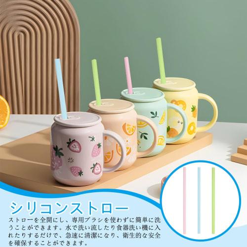 Doyime Silicone Straws (Set of 3) Washable Straws for Adults and Kids, Open and Washable, No Brush Required, Reusable