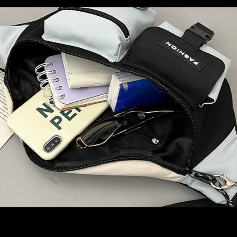 Multifunctional Casual Waist Bag Chest Bag Outdoor Sports Portable Mobile Phone Bag Crossbody Bag Large Capacity Shoulder Bag Armpit Bag Wallet