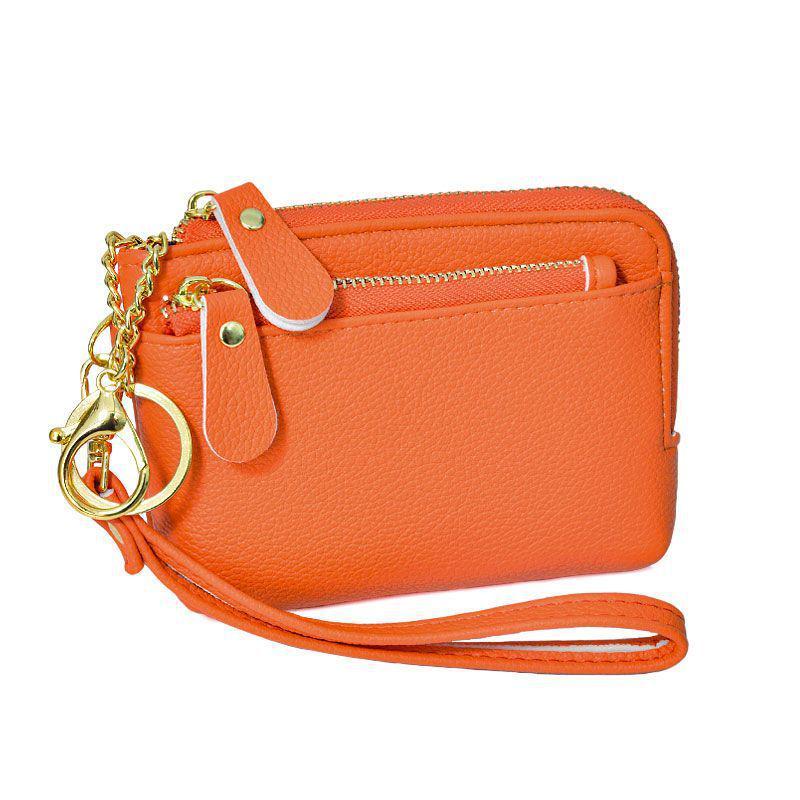 

New Stylish Handheld Wallet: Multi-Card Slot, Keychain, Coin Purse with Large Capacity помаранчевий