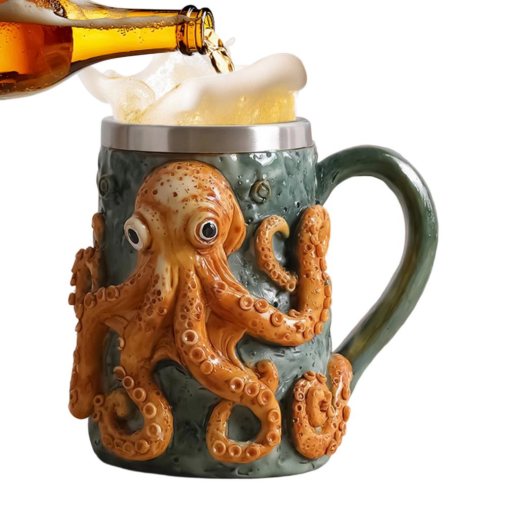 

Coffee Mug 160ml Ergonomic Handle Octopus Design Octopus Coffee Mug For Hot Cold For Milk Ice Water Juice Latte Tea Beer Mother OTHER