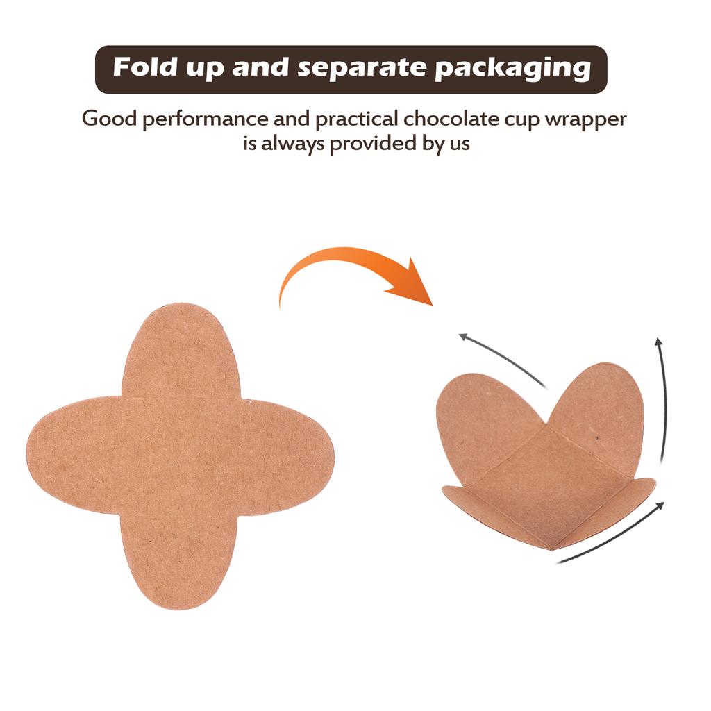 100pcs Chocolate Truffle Wrapper Eco-Friendly Paper Separate Packaging For Candy Decor Truffle Tray Chocolate Holder Wrapping