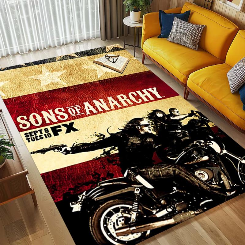 Sons Anarchy Living Room Non-Slip Area Rug Soft Carpet for Bedroom Game Playroom Sofa Office Home Decor Doormat Christmas Gift C921125