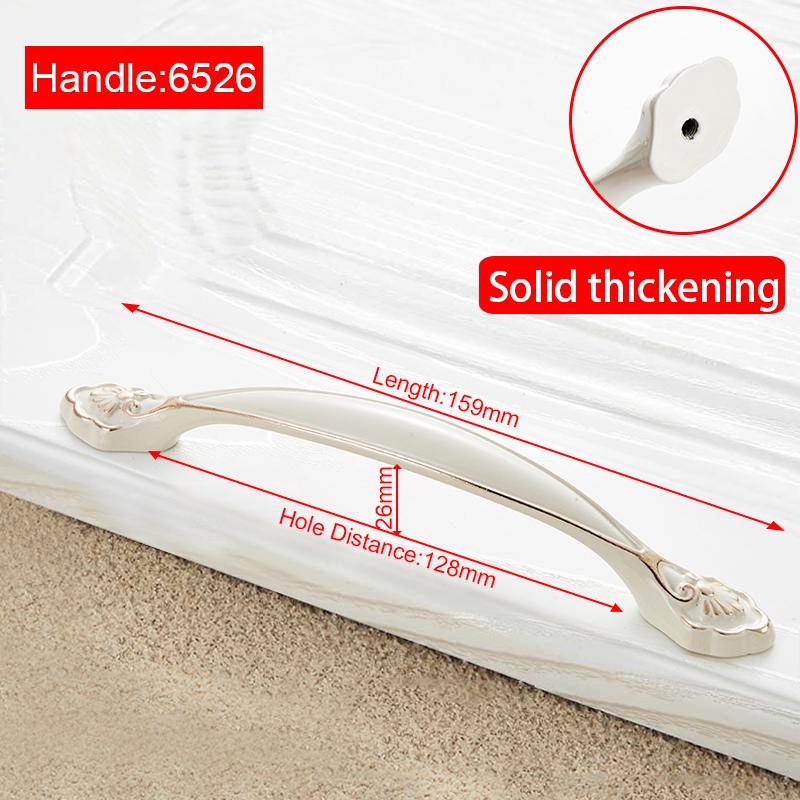 NAIERDI Ivory White Cabinet Handles Zinc Aolly Kitchen Cupboard Door Pulls Drawer Knobs European Fashion Furniture Handle