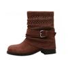 Fashion High Heels Women Hollow Short Boots 2025 New Autumn Fad Buckle Shoes Designer Chelsea Ankle Boots Dress Pumps Zapatillas Mujer