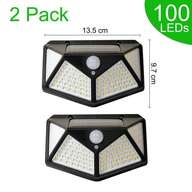 4 Applique Solari Da Giardino LED Con Doppia Luce (Calda/Gialla) – Lampade Da Esterno IP65 Impermeabili Per Parete, Cancello, Garage