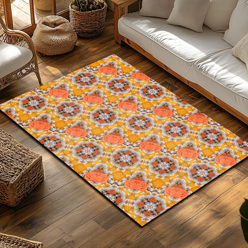 Floral Doormat Indoor Outdoor Rug Washable Welcome Mat Entrance Carpet Home Decor Kitchen Floor Mat Non Slip Farmhouse Style Rug