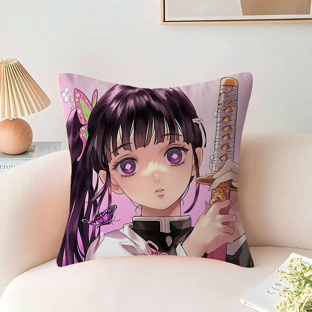 Demon-Slayer Tsuyuri-Kanawo Cushion Cover Decorative Pillow Sofa Home Decor Case Pillow Cases