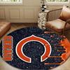 Chicago Bears Logo Round Mat, Anti-slip Circle Carpet Chair Rug For livingroom,Bedroom, Doormat Home Decor Gift Christmas Gifts