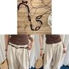 Ethnic Style Leather Waist Chain With Automatic Buckle For Bohemian Dress Waist Accessory