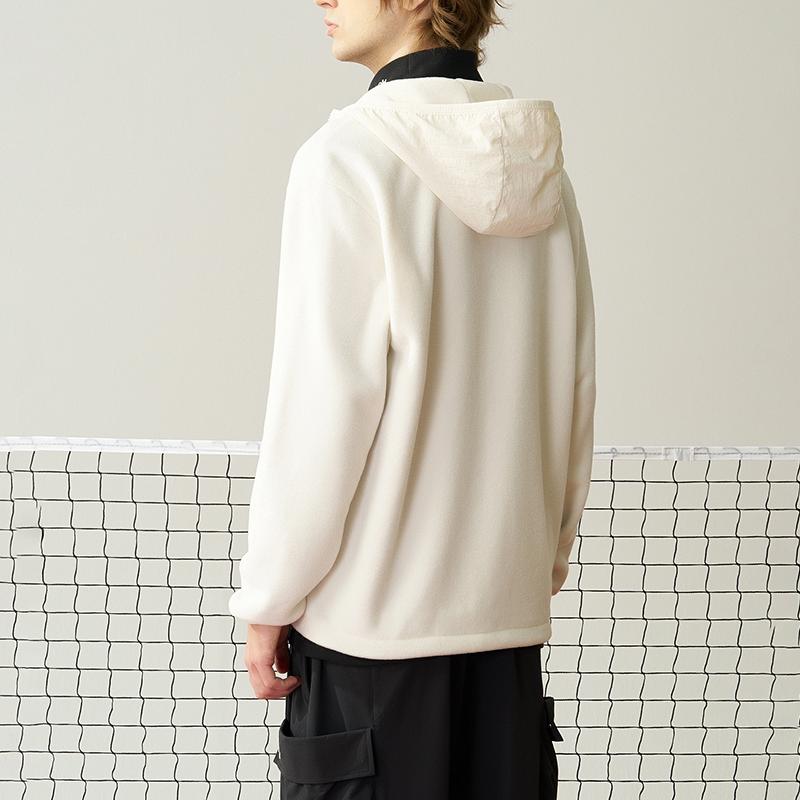 Reebok Přehoz s kapucí s potiskem loga Unisex bundy Off-White 24FRC105UGW2