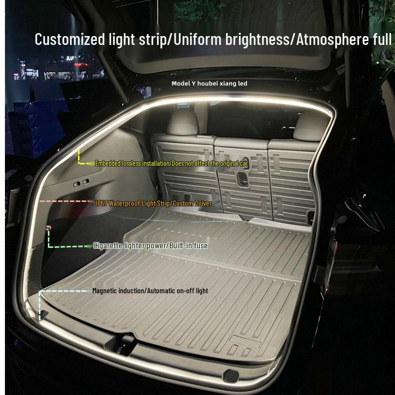 Model Y Trunk Decorative Ambient Light Strip with Magnetic Induction Switch