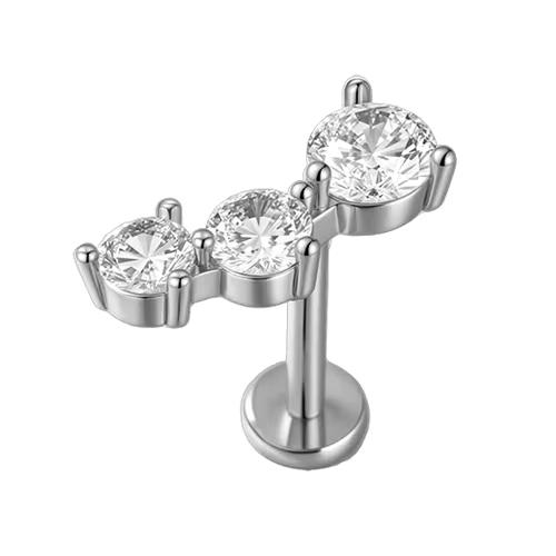1 Adet Çiçek Tragus Piercing Küpe Ucu İçten Dişli 316L Cerrahi Çelik Takı