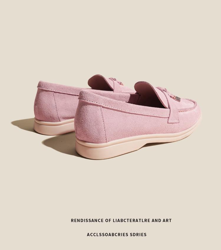 Women's British Style Retro Leather Loafers - Slip-on Moccasins, Plus Size, Flat, Casual.