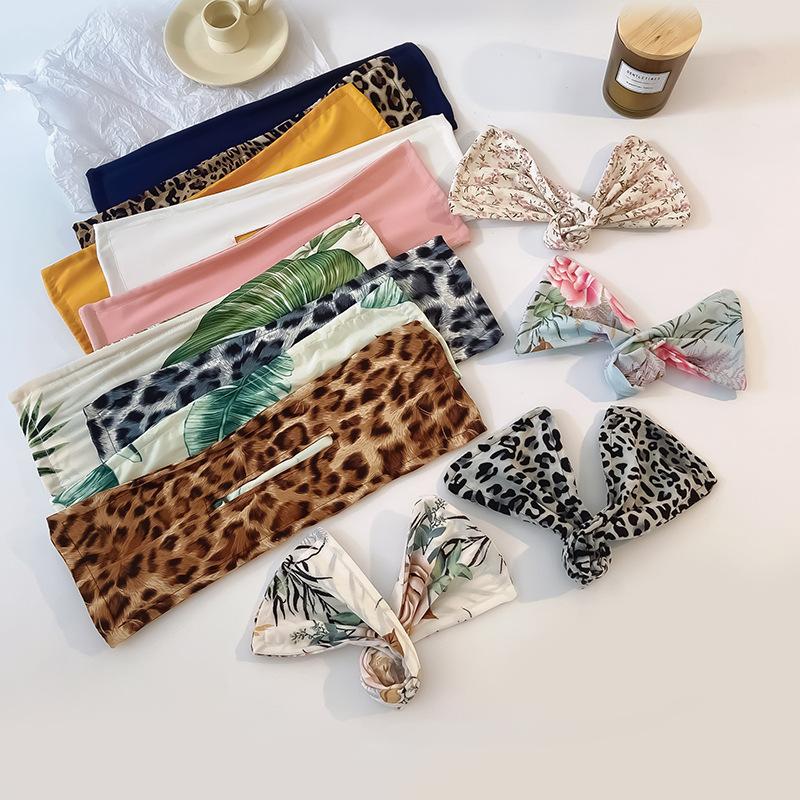 Deft Bun Hair Band Women Printed Headband Bow Donut Bun Maker DIY Hairstyle Braid Tool Ponytail Hair Twist Accessories Topknot