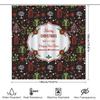 Christmas Shower Curtainfestive Gift Boxes Decorative Elements Pattern Waterproof Fabric Bathroom Liner For Holidays New Year Ce