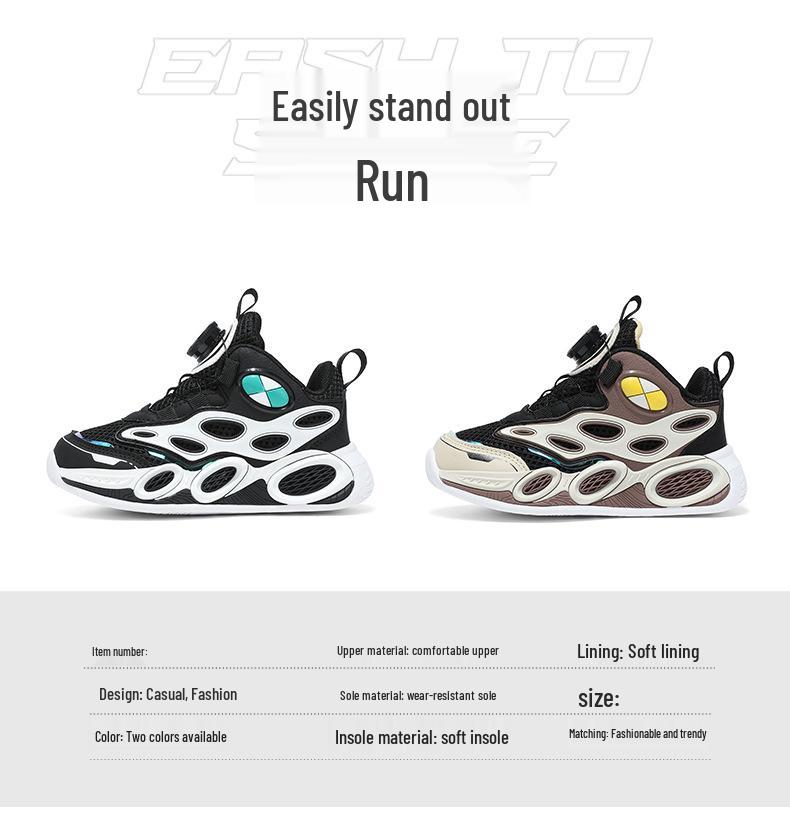 Autumn 2025 Red Rabbit Girls' Breathable Double Mesh Running Shoes - Lightweight, Non-slip for Kids