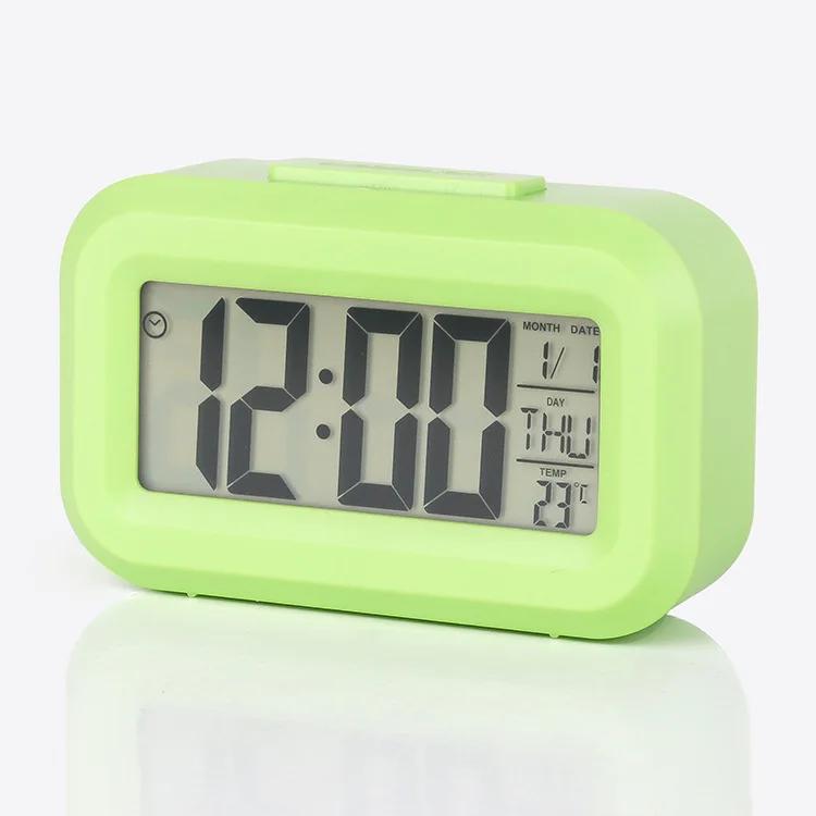 Electronic Clock Date Temperature Function Children's Bedroom Clock Home Offices Desktop Clock Desk Decor Child Alarm Digital