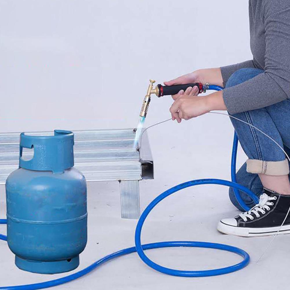 Liquefied Gas Welding Torch Kit With Hose Welding Gun Welding Equipment For Soldering Propane Cooking Portable Gas Torch Blower