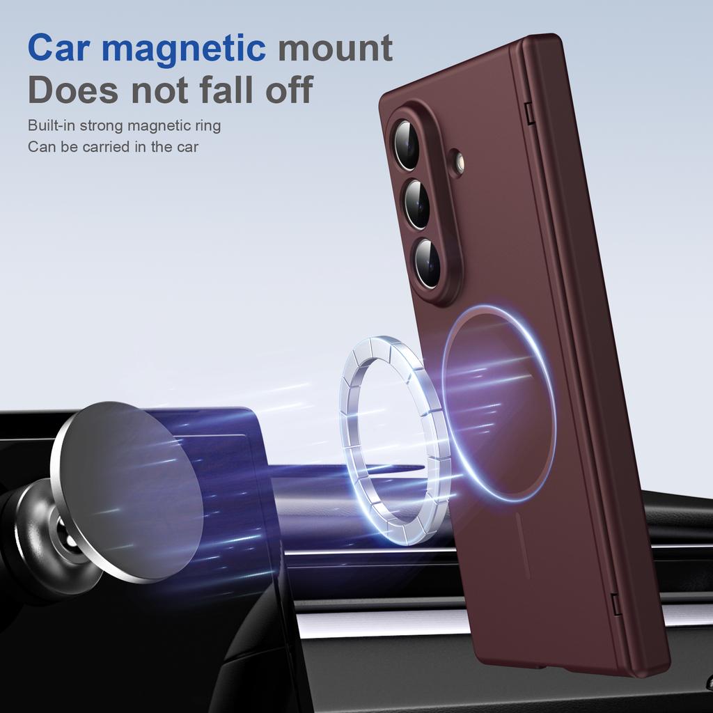 For Samsung Galaxy Z Fold 8 Ultra 8/7/6/5/4 Full Cover Magnetic Case with Tempered Glass Front Film Anti-Fingerprint Phone Case