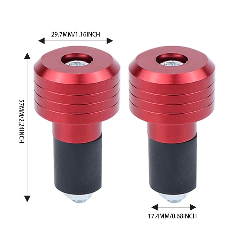 Motorcycle Handlebar End Plugs 2X Alloy Handlebar Grips Caps Motorbike Grip Plug Handle Bar Slider Caps Weight Plugs For