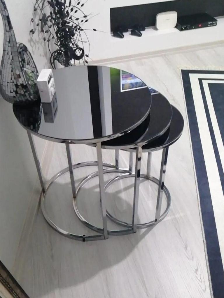 Kuldne metallist 3 tk. pesalaud pronksist peegeldiivanilaud elutuppa kodu kontorimööbli tarvikud ja luksuskaunistus