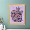 DIY 5D Diamond Art Kit Abstract Polka Dot Cat Pattern Full Drill Canvas Creative Craft for Living Room Home Wall Decor
