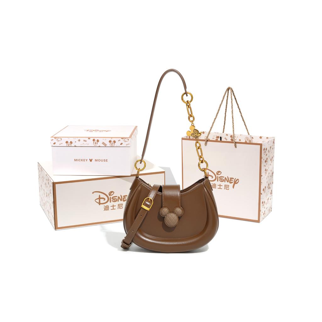 New Disney Mickey Series PU Shoulder Bag, Crossbody Bag, Shoulder Bag Trumpets Women's Brown BMK-71090