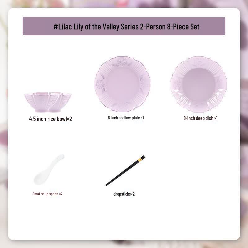 Yipan Melamine 8-Piece Dinnerware Set