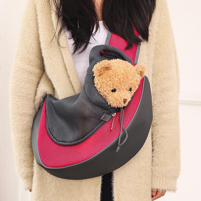 Breathable Crossbody Pet Carrier Bag for Cats and Dogs